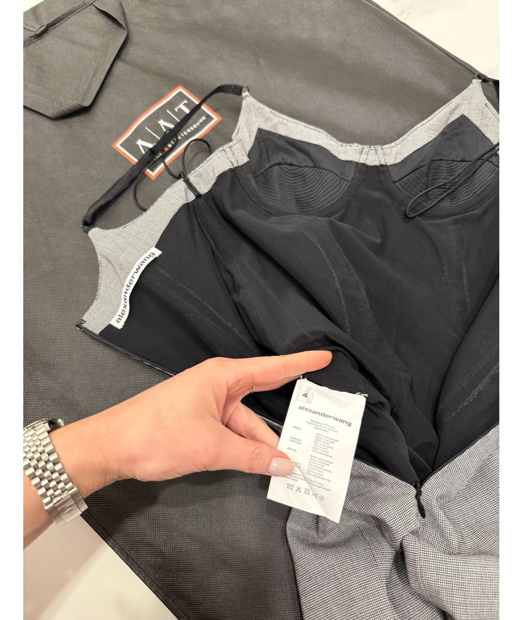 ALEXANDER WANG Серое повседневное платье, фото 6