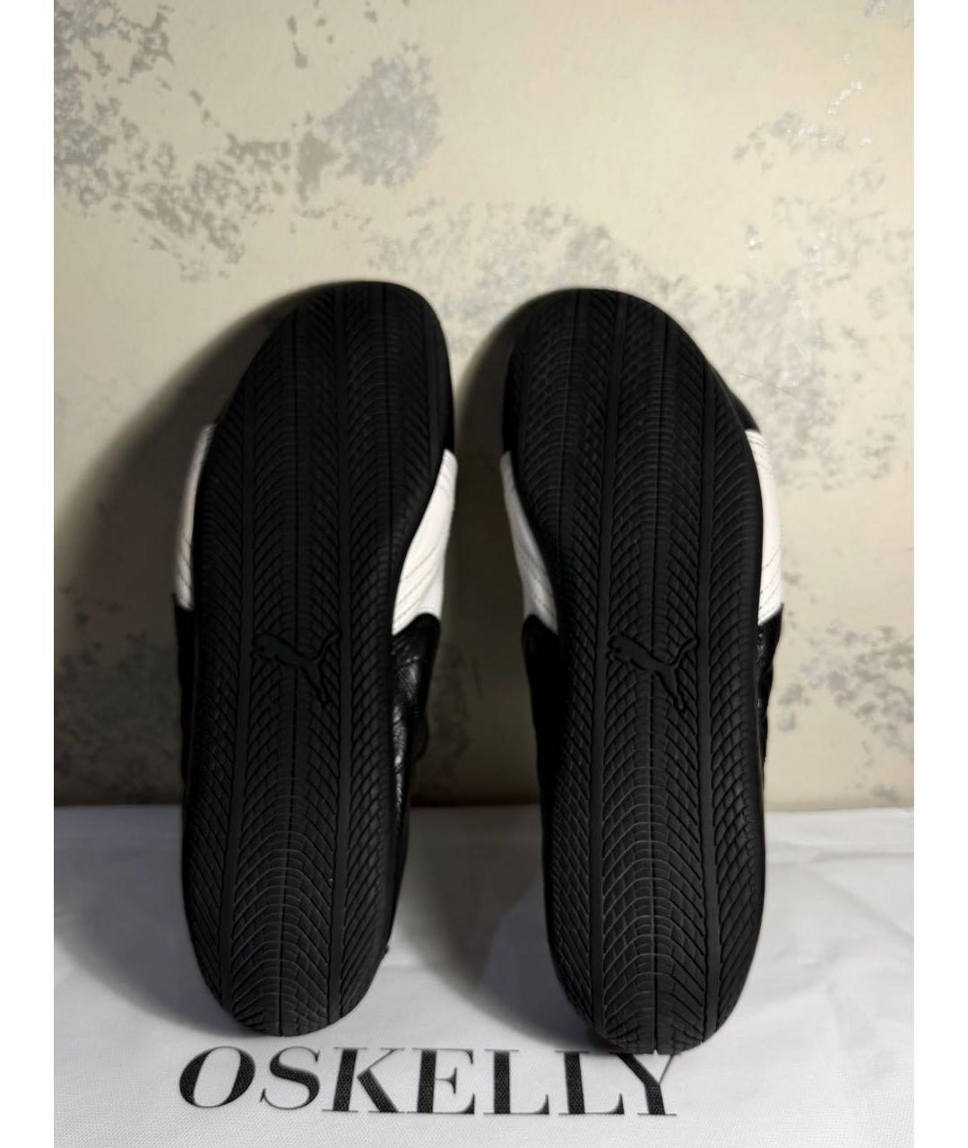 BALENCIAGA Черные кожаные низкие кроссовки / кеды, фото 4