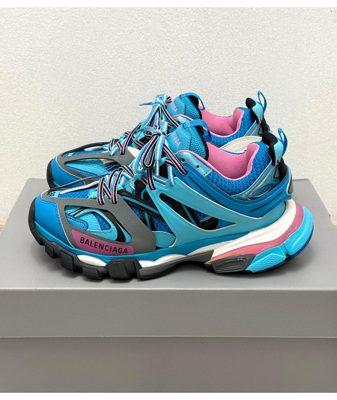 BALENCIAGA Голубые кроссовки, фото 5