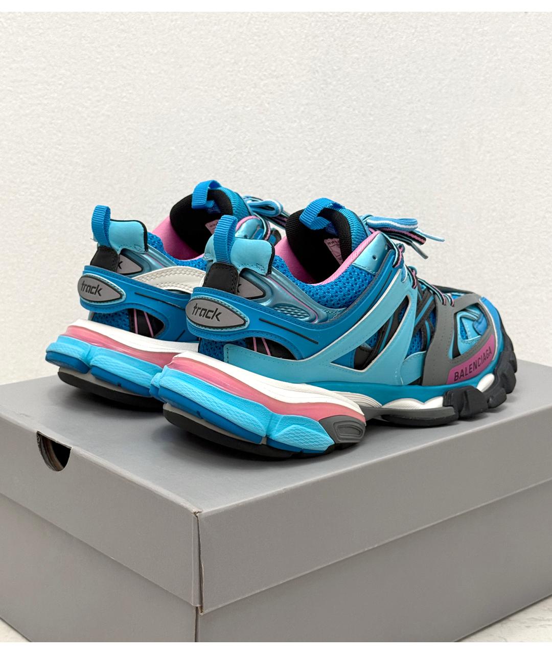 BALENCIAGA Голубые кроссовки, фото 4