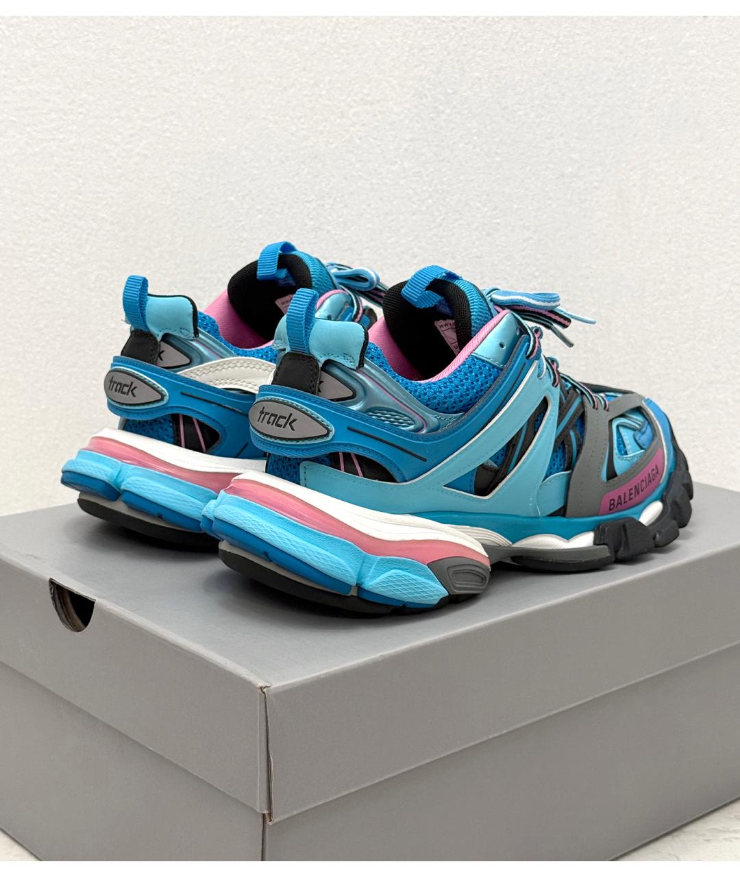 BALENCIAGA Голубые низкие кроссовки / кеды, фото 4