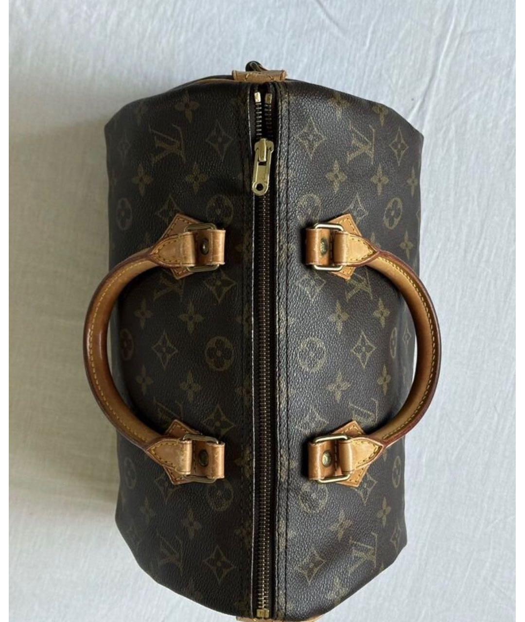 LOUIS VUITTON Коричневая канва сумка с короткими ручками, фото 2