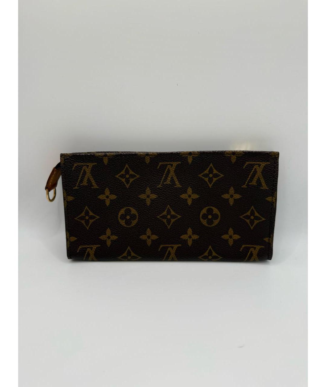 LOUIS VUITTON Коричневый кожаный кошелек, фото 5