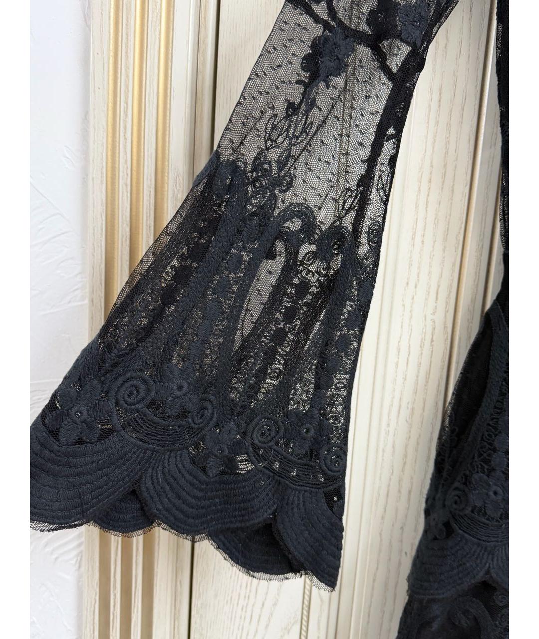 ELISABETTA FRANCHI Черное кружевное вечернее платье, фото 6