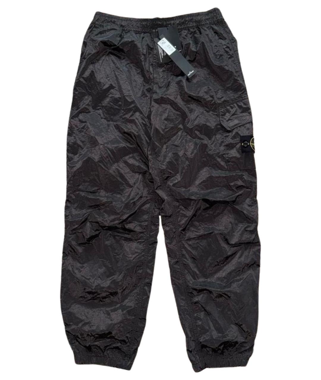 STONE ISLAND Черные полиамидовые повседневные брюки, фото 1