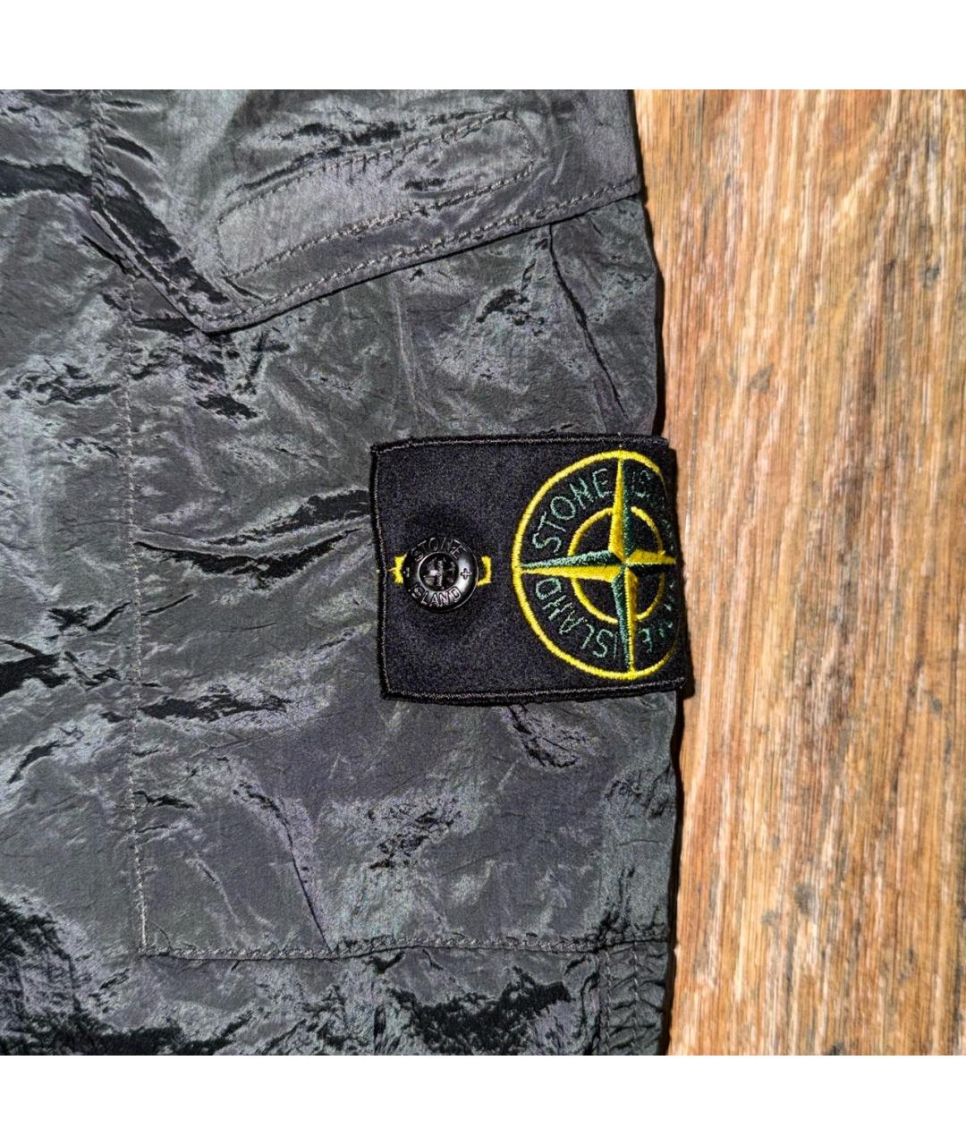 STONE ISLAND Черные полиамидовые повседневные брюки, фото 3