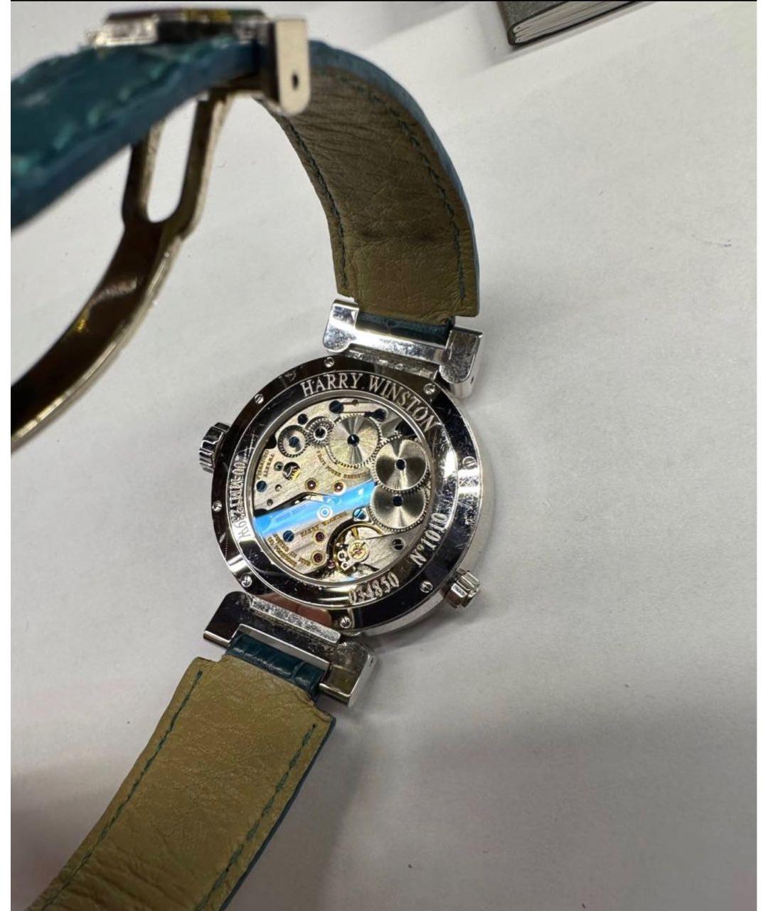 Harry Winston Черные часы из белого золота, фото 8