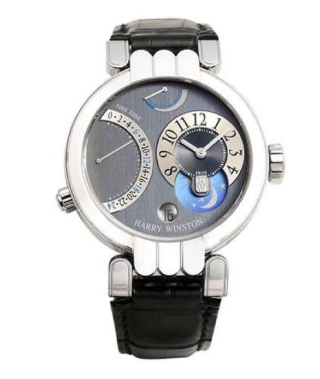 Harry Winston Черные часы из белого золота, фото 1
