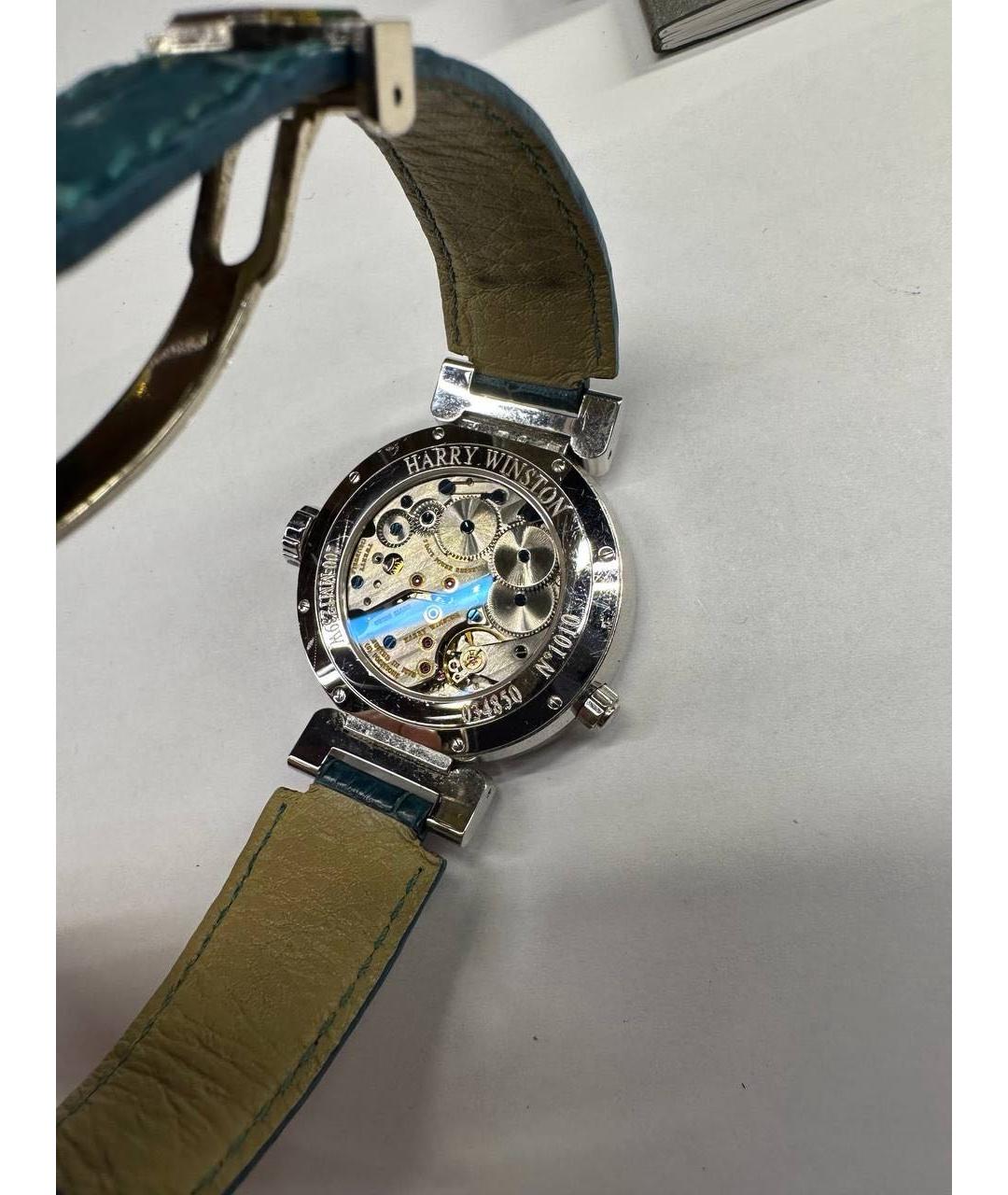 Harry Winston Черные часы из белого золота, фото 4