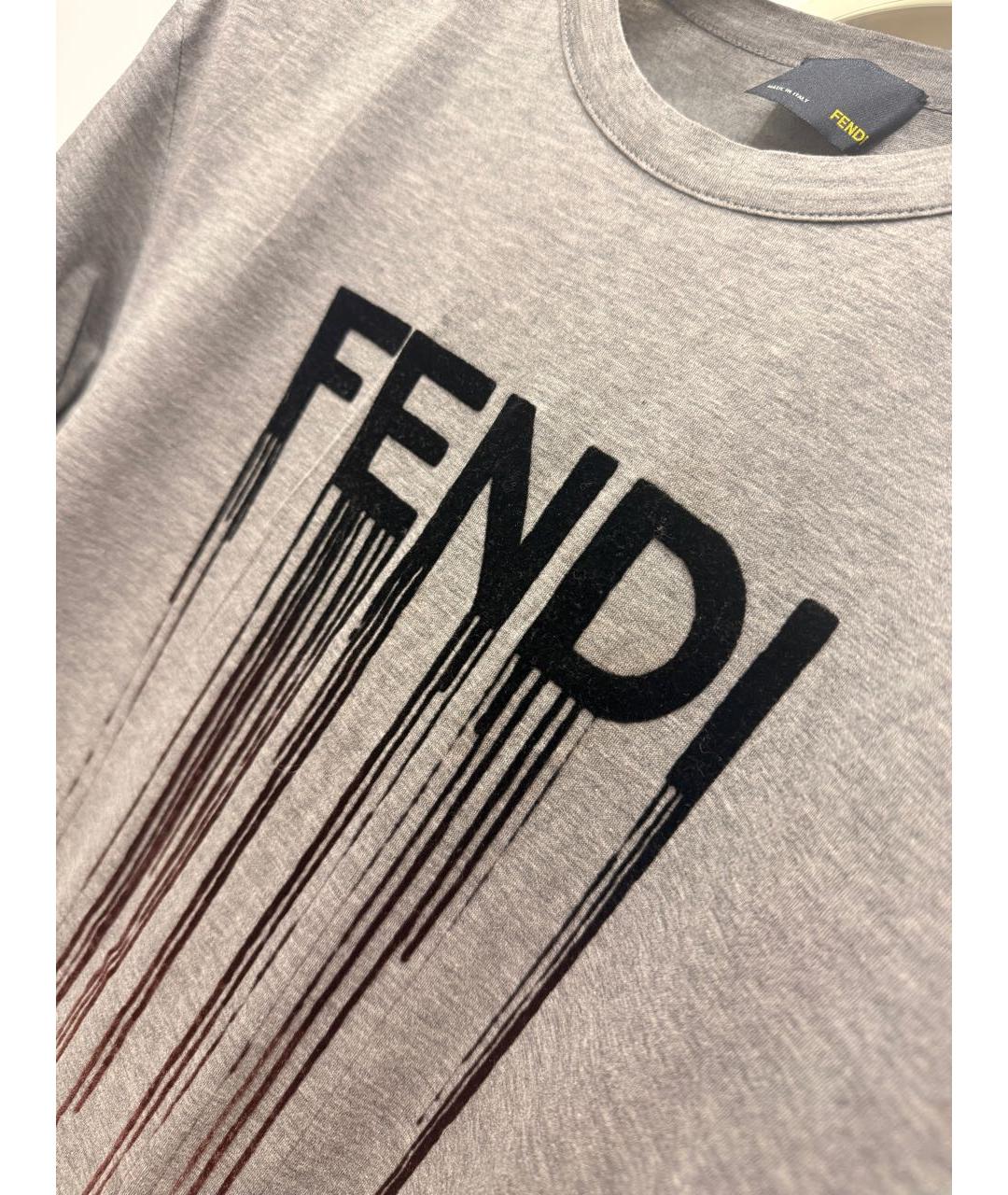 FENDI Серая футболка, фото 2