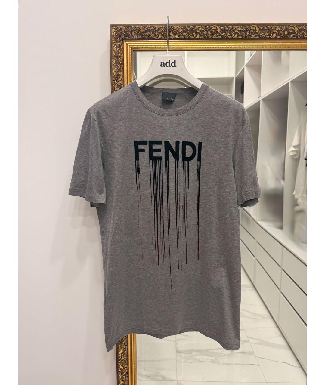 FENDI Серая футболка, фото 6