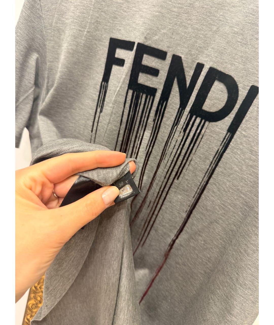 FENDI Серая футболка, фото 3