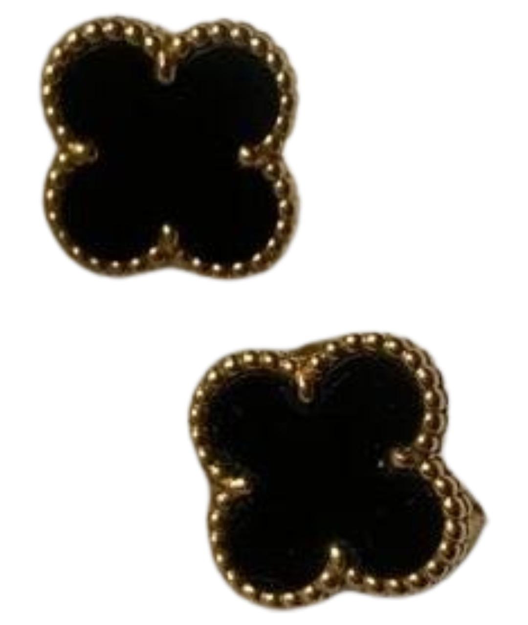 VAN CLEEF & ARPELS Черные серьги из желтого золота, фото 1