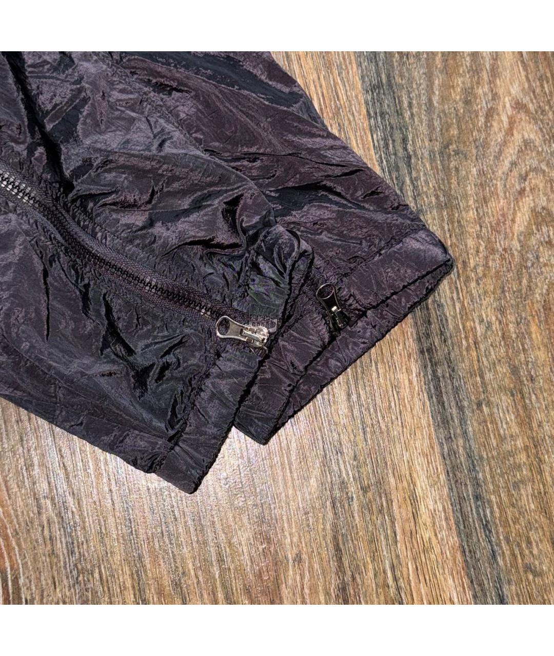 STONE ISLAND Черные полиамидовые повседневные брюки, фото 4