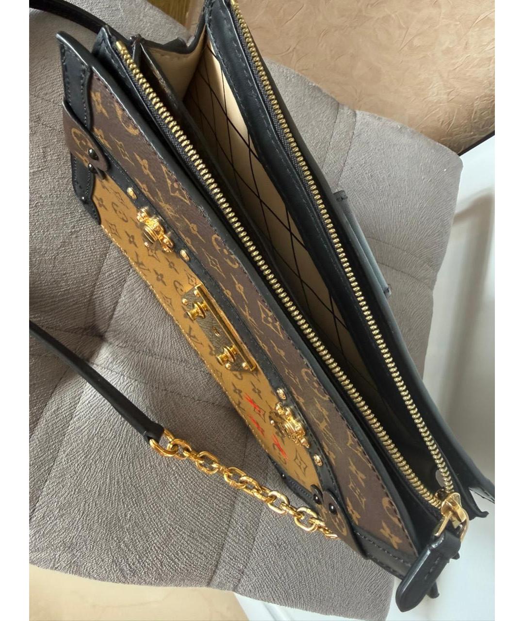 LOUIS VUITTON Коричневая канва сумка через плечо, фото 6