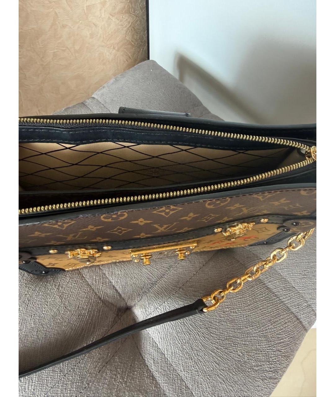LOUIS VUITTON Коричневая канва сумка через плечо, фото 8