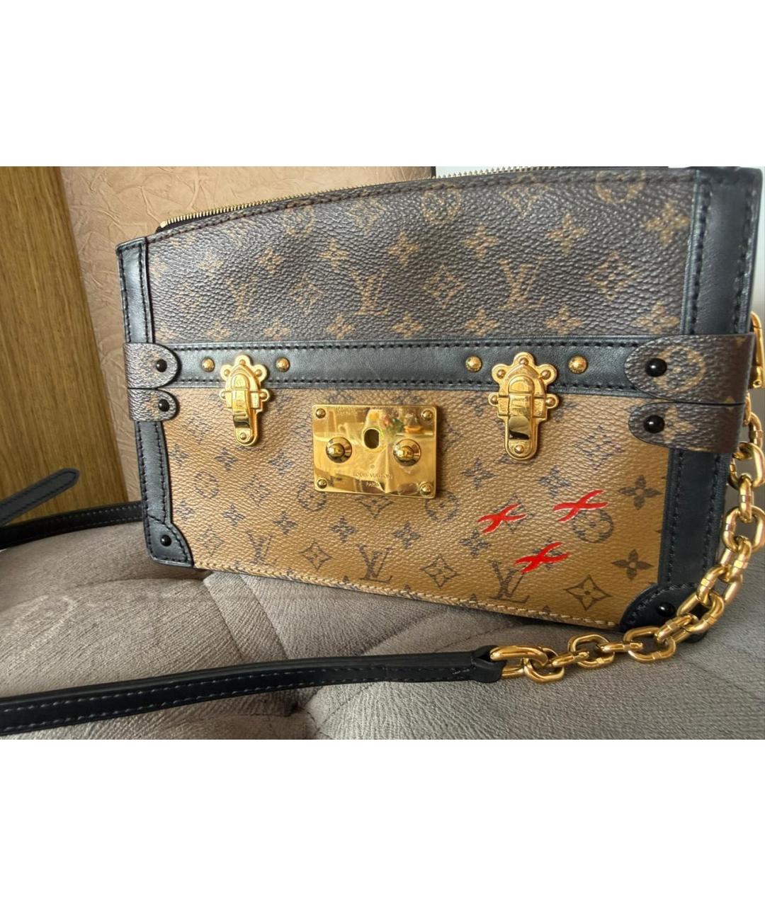 LOUIS VUITTON Коричневая канва сумка через плечо, фото 2