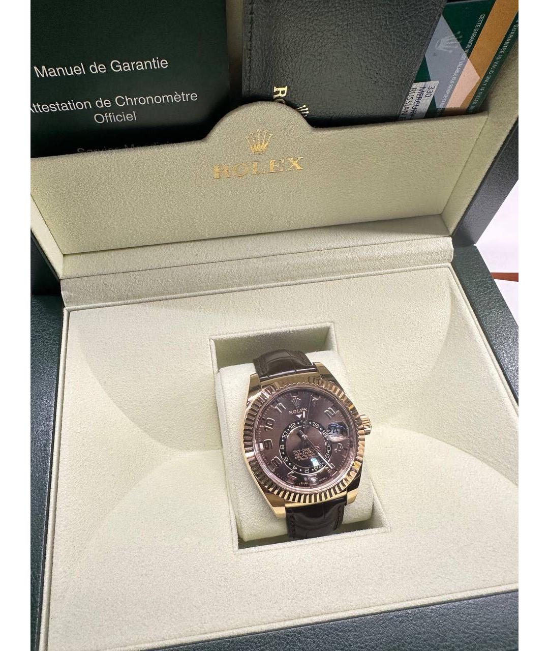 ROLEX Коричневые часы из розового золота, фото 2