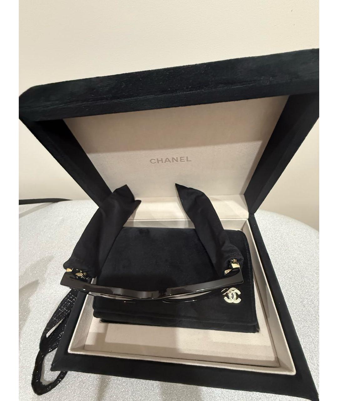 CHANEL Черные пластиковые солнцезащитные очки, фото 4