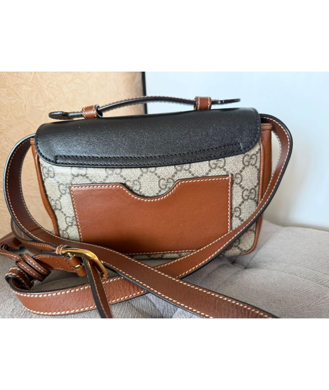 GUCCI Бежевая канва сумка через плечо, фото 3