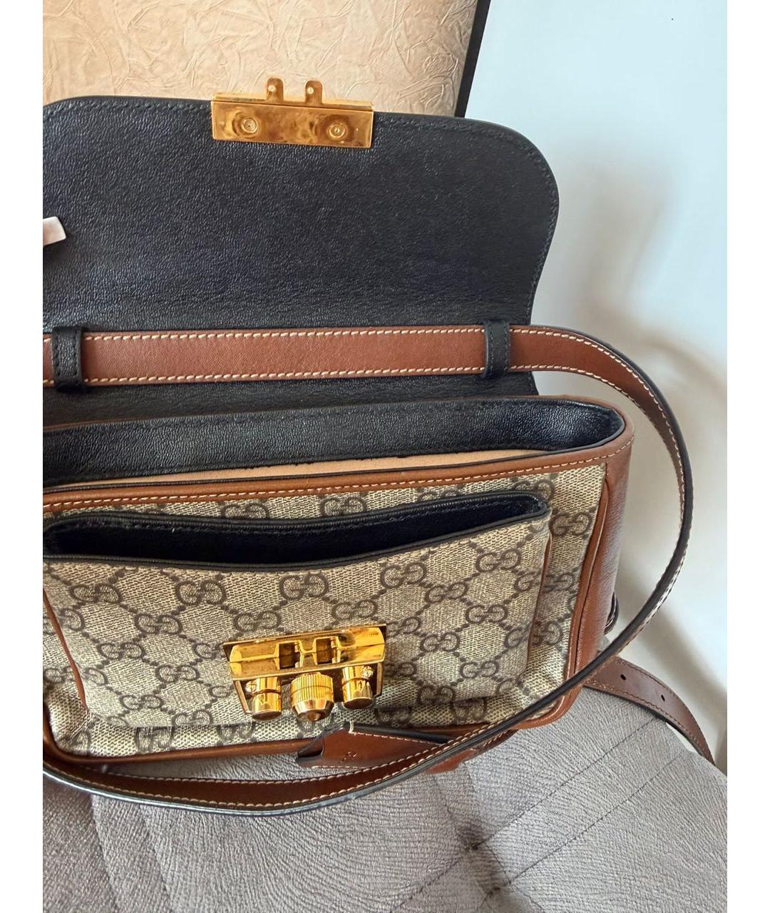 GUCCI Бежевая канва сумка через плечо, фото 8