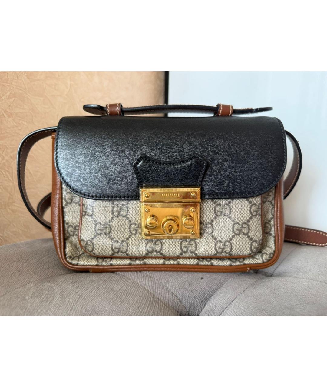 GUCCI Бежевая канва сумка через плечо, фото 2
