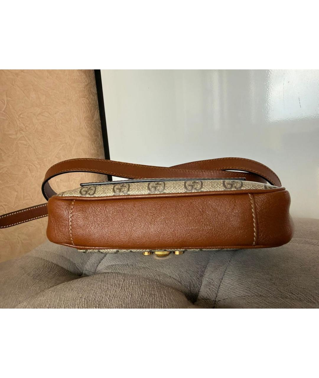 GUCCI Бежевая канва сумка через плечо, фото 4