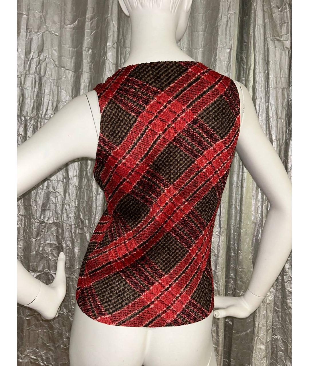 ISSEY MIYAKE Красная полиэстеровая майка, фото 8
