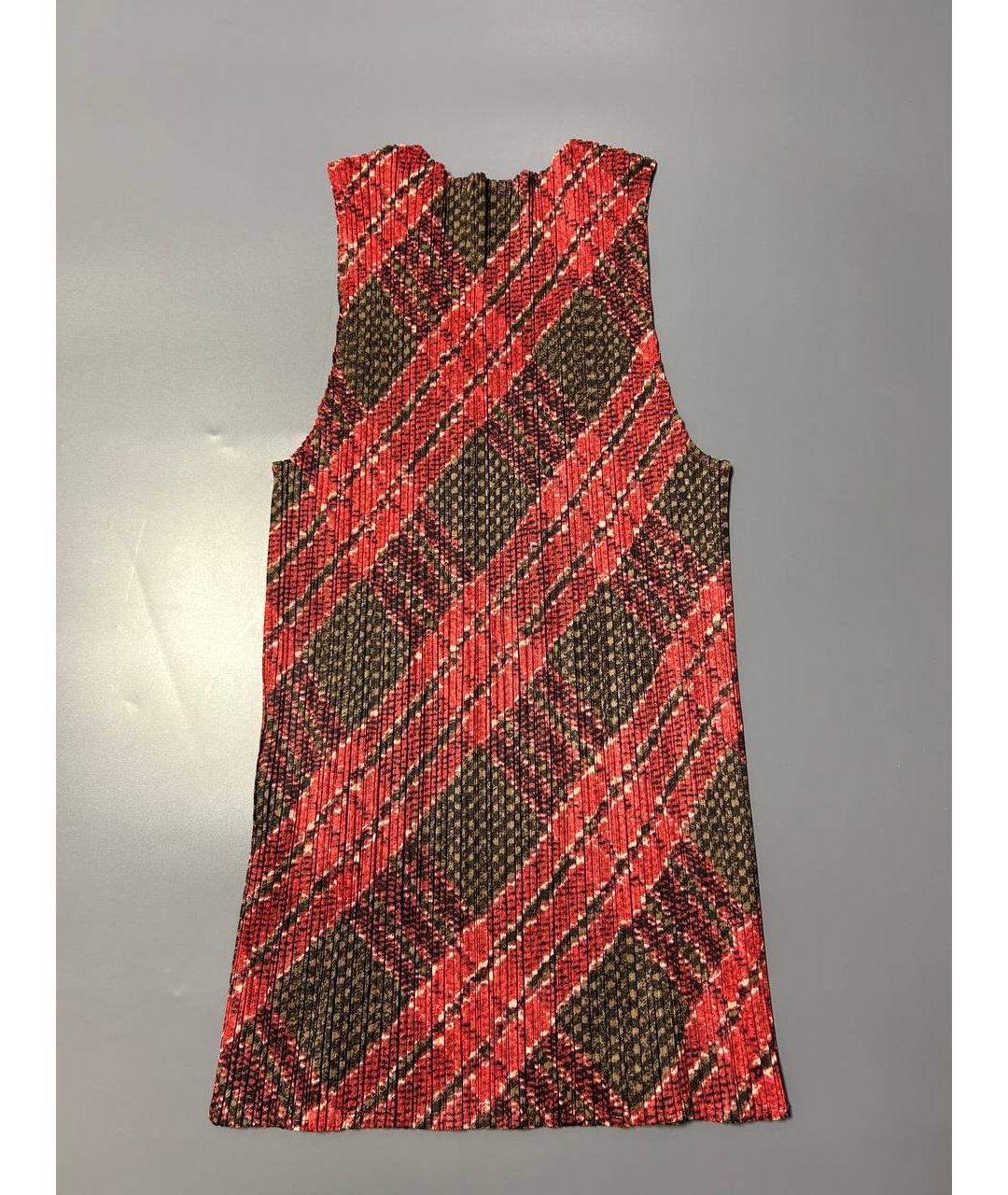 ISSEY MIYAKE Красная полиэстеровая майка, фото 2