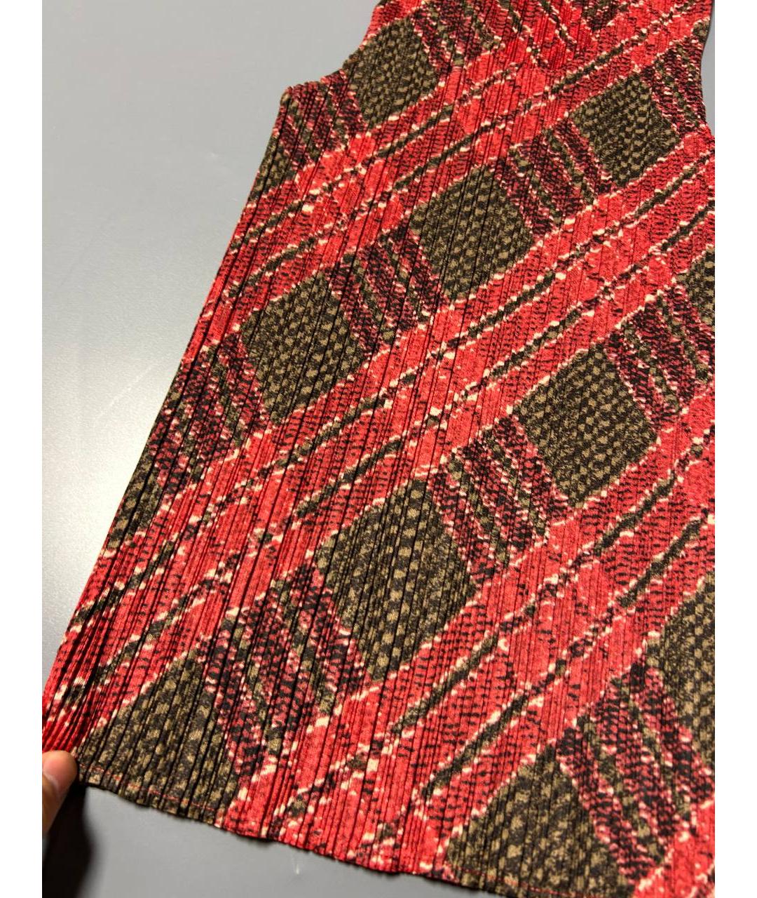 ISSEY MIYAKE Красная полиэстеровая майка, фото 4
