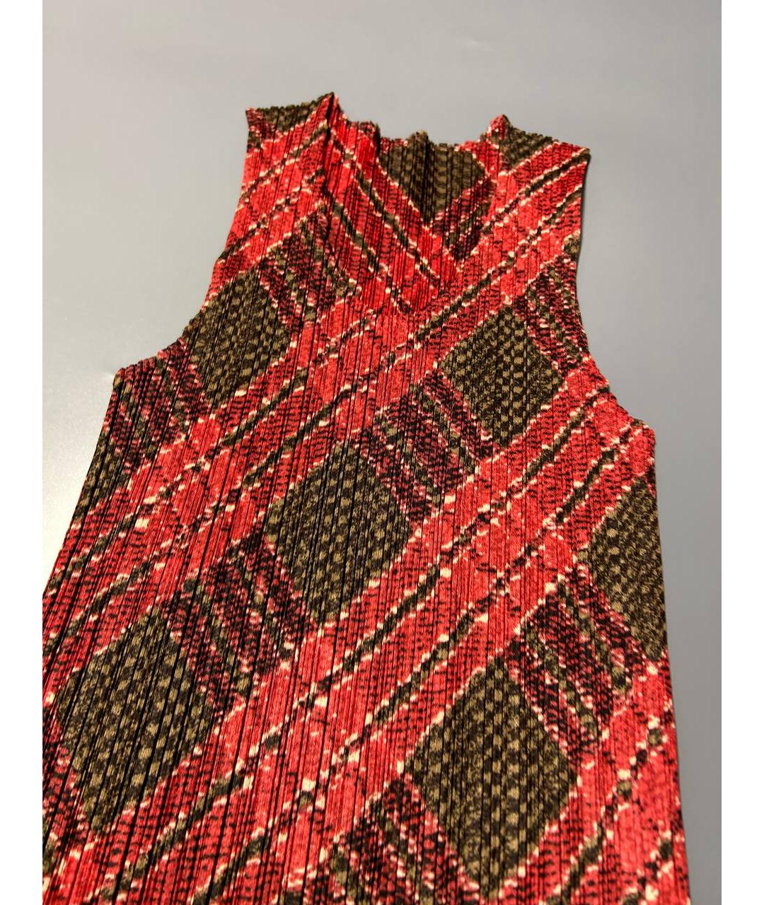 ISSEY MIYAKE Красная полиэстеровая майка, фото 5