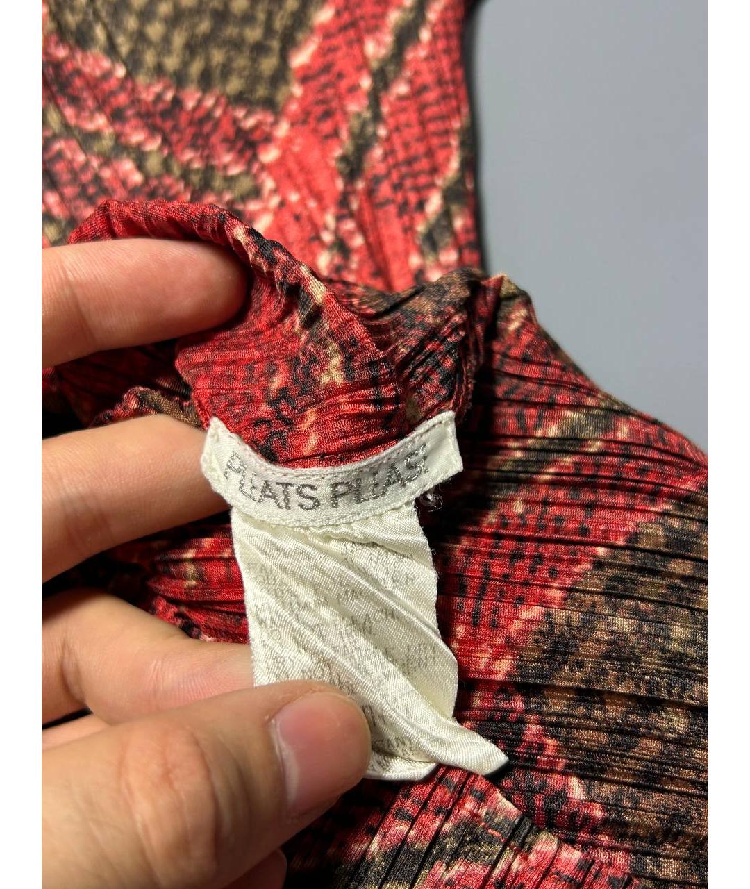 ISSEY MIYAKE Красная полиэстеровая майка, фото 3