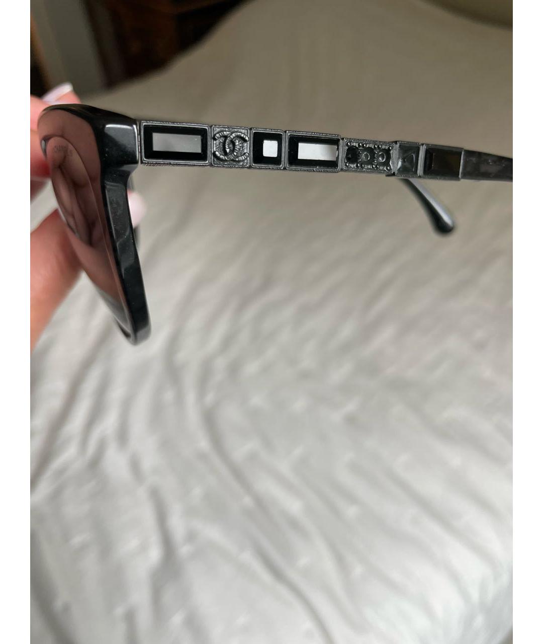 CHANEL Черные пластиковые солнцезащитные очки, фото 3