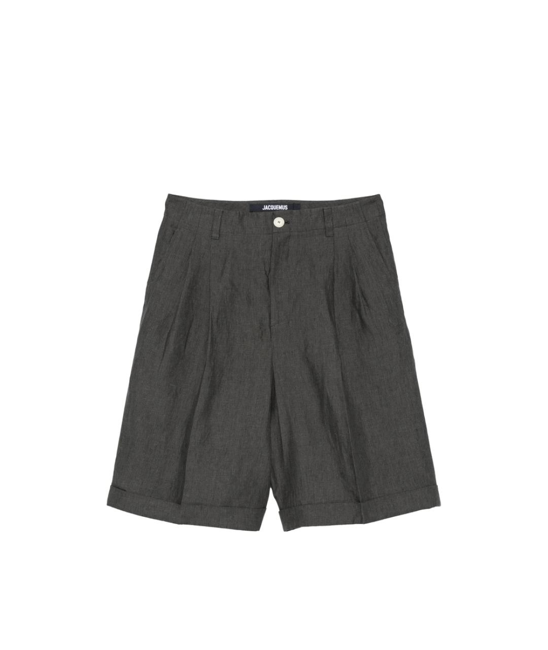JACQUEMUS Серые хлопковые шорты, фото 1