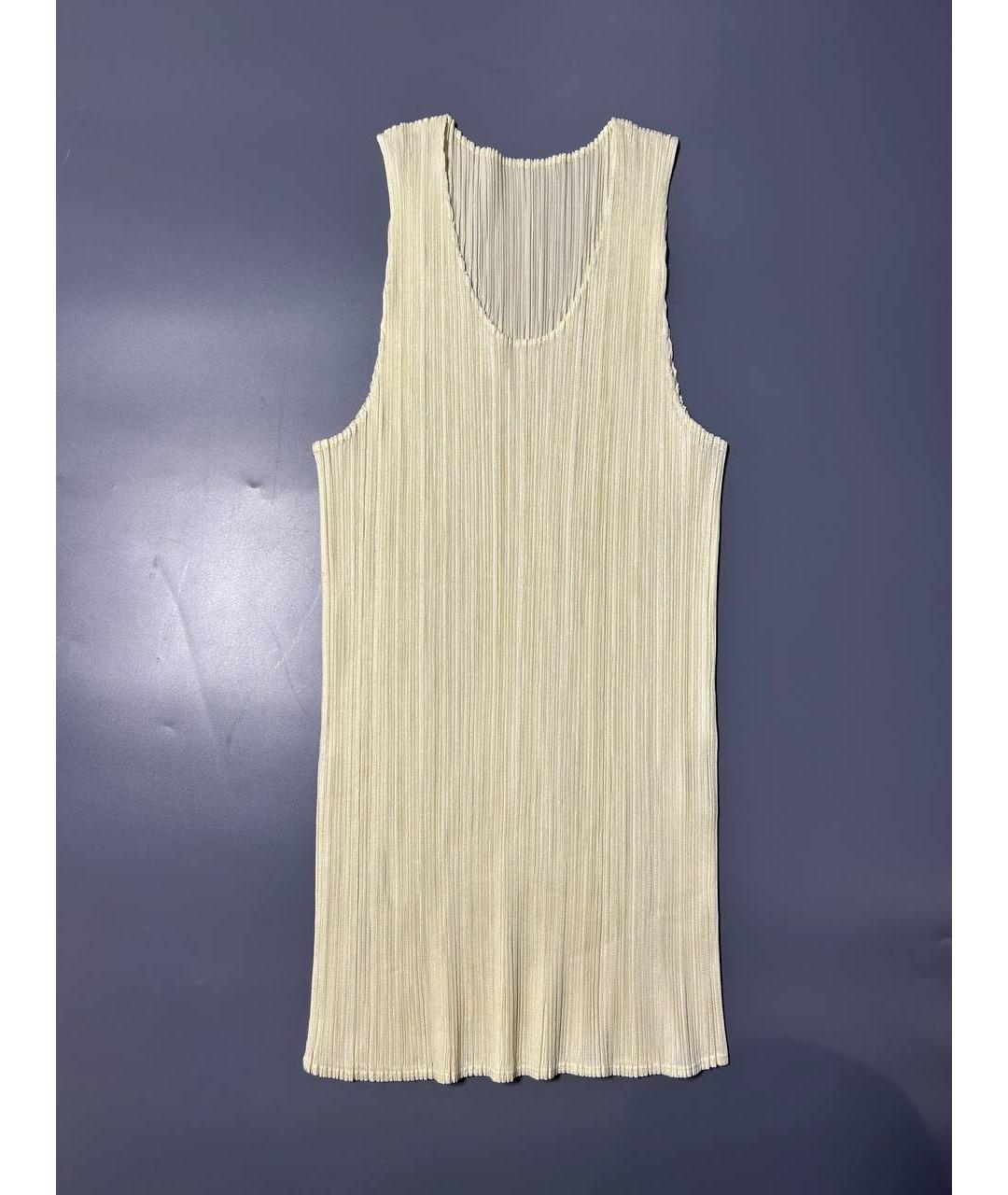 ISSEY MIYAKE Бежевая полиэстеровая майка, фото 8