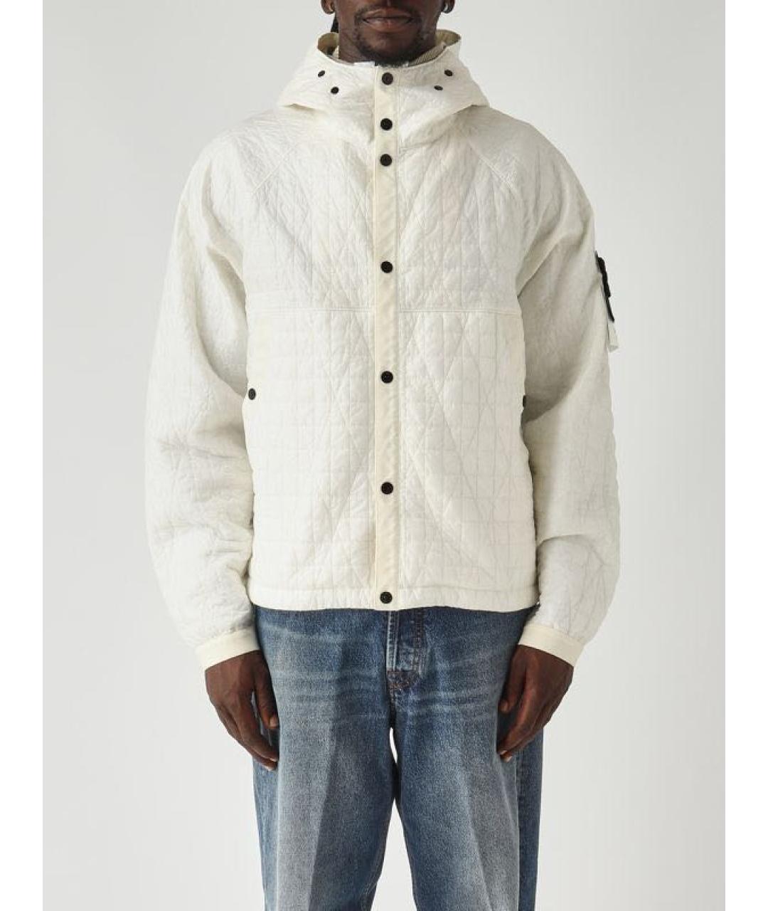 STONE ISLAND Белая нейлоновая куртка, фото 9