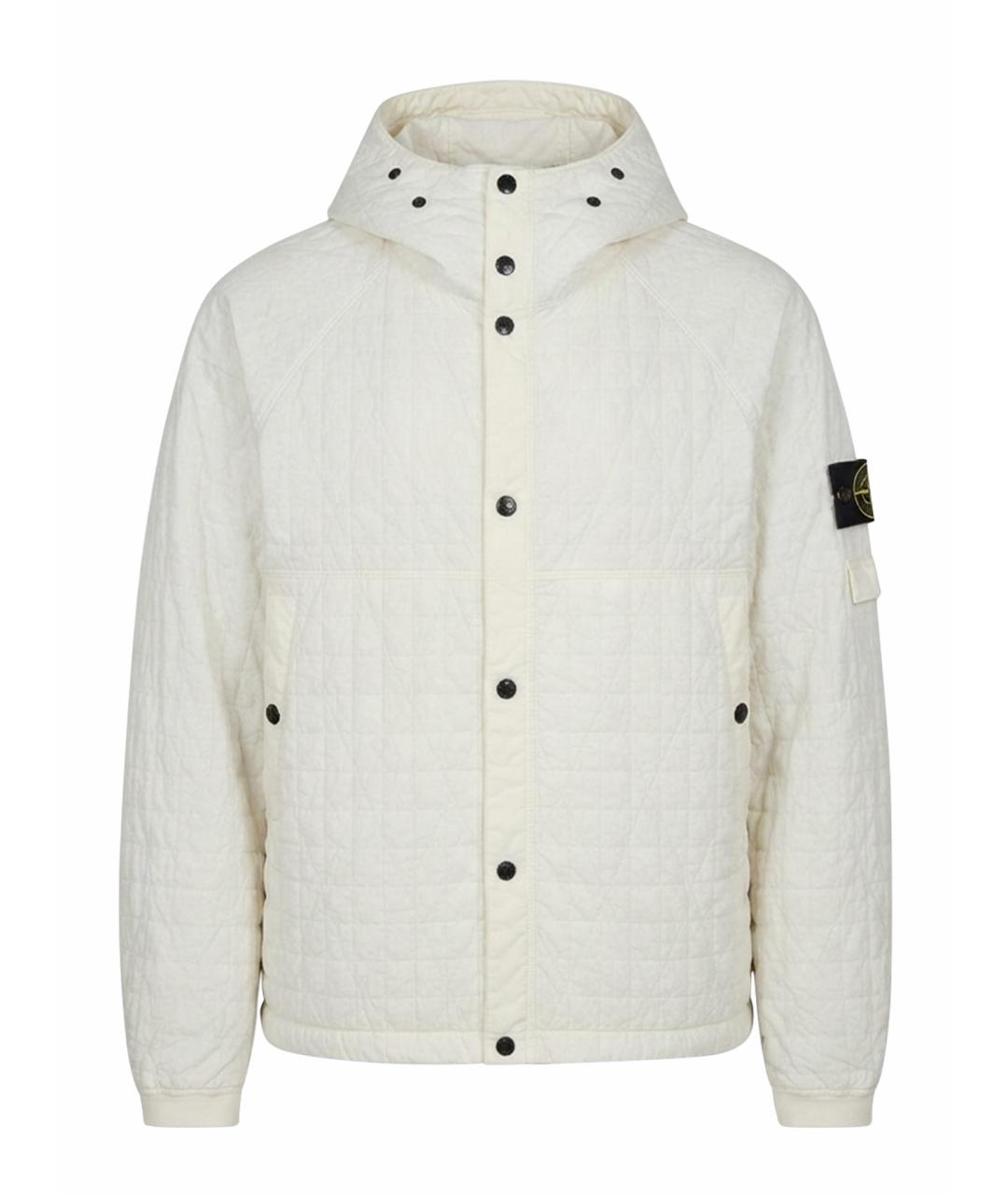 STONE ISLAND Белая нейлоновая куртка, фото 1