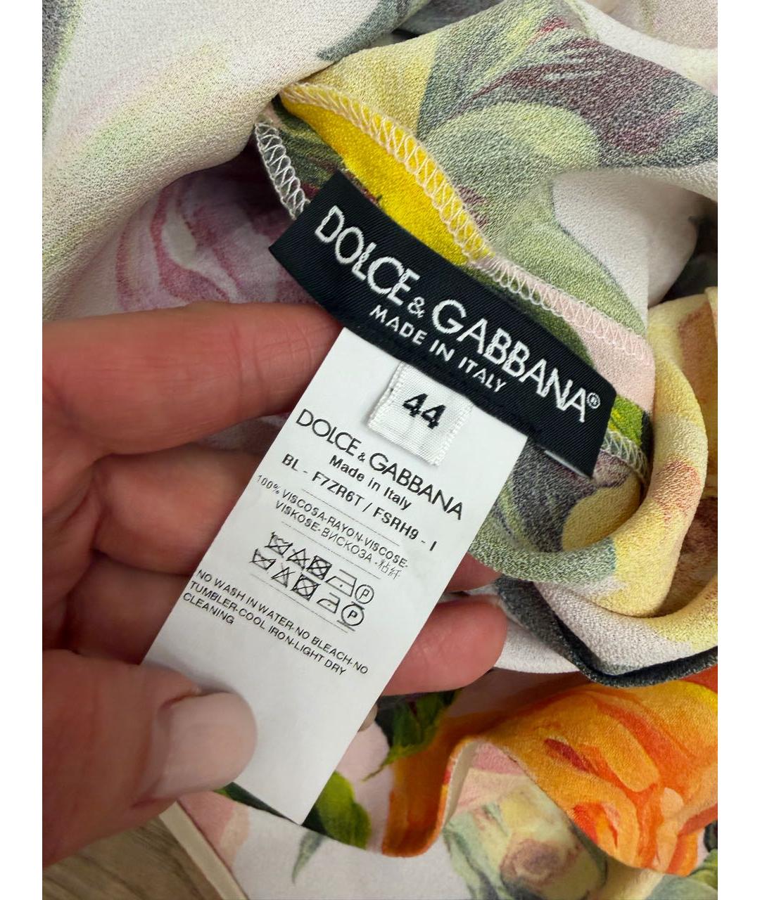 DOLCE&GABBANA Розовая вискозная блузы, фото 4