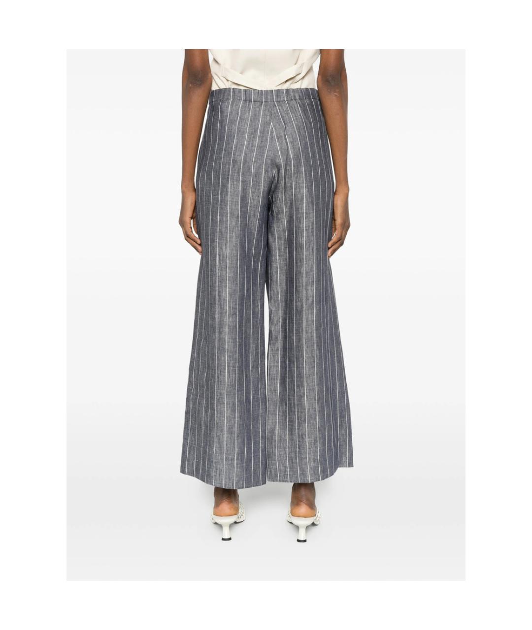 'S MAX MARA Синие прямые брюки, фото 5