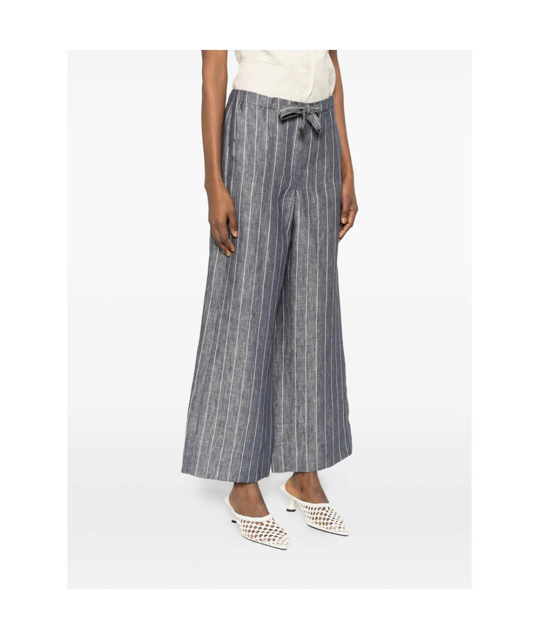 'S MAX MARA Синие прямые брюки, фото 4