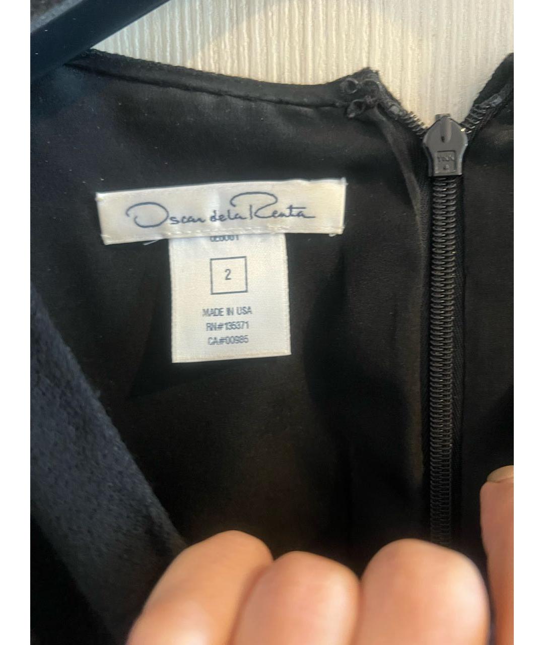 OSCAR DE LA RENTA Черное вискозное коктейльное платье, фото 3