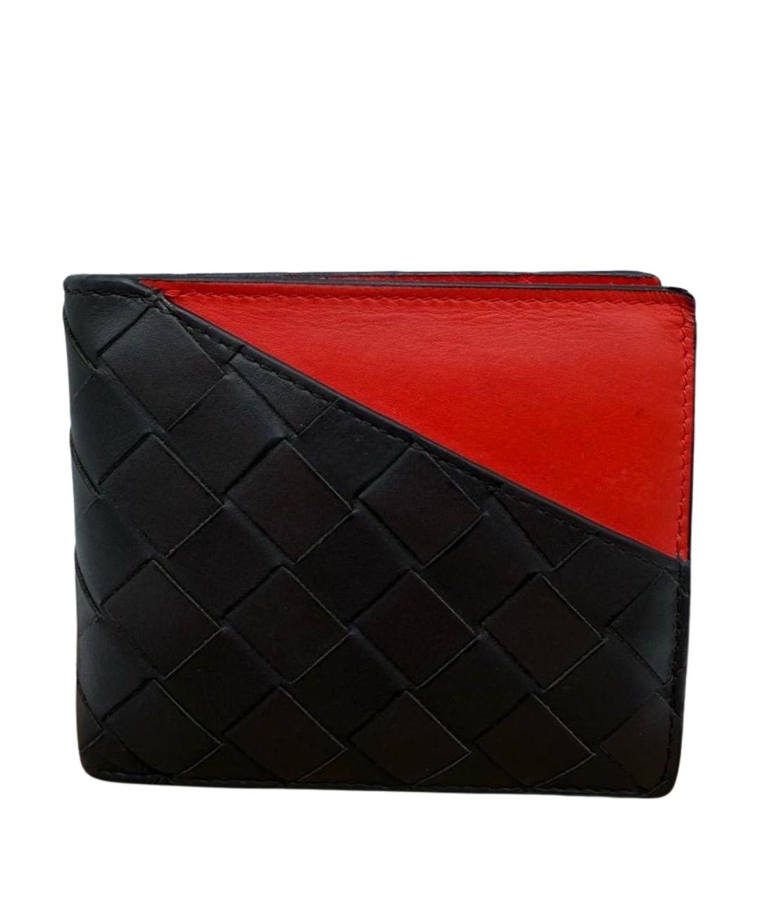 BOTTEGA VENETA Черный кожаный кошелек, фото 1
