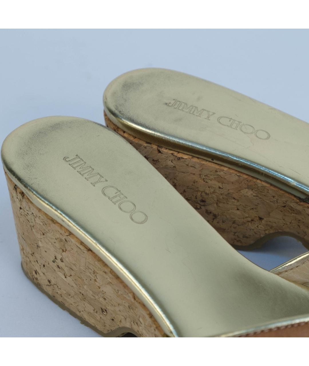 JIMMY CHOO Коричневые кожаные мюли, фото 5
