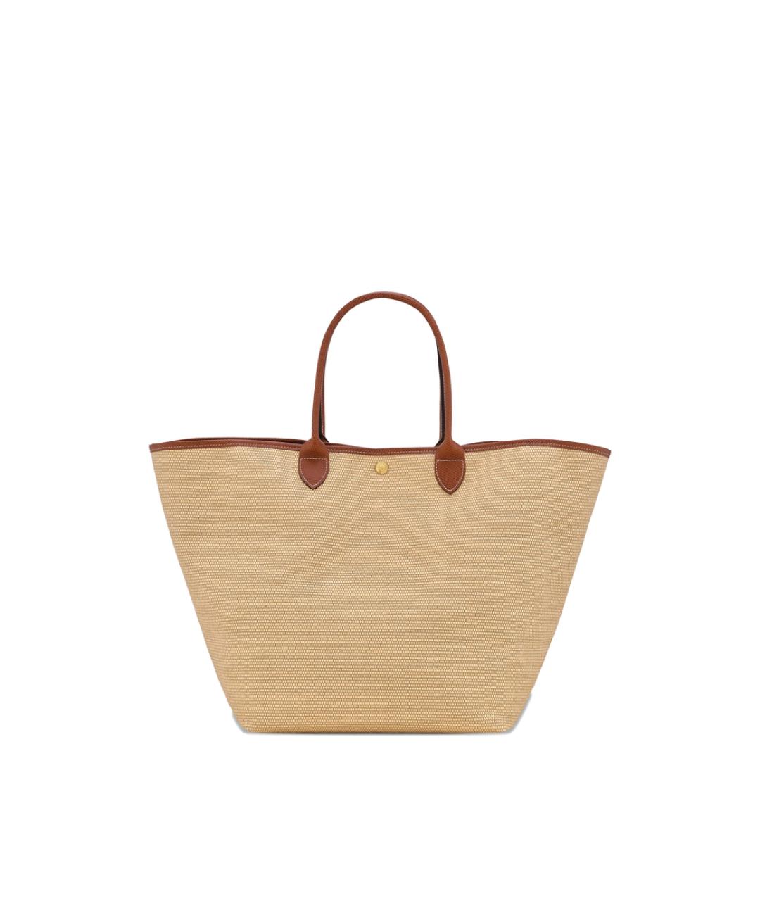 LONGCHAMP Бежевая тканевая сумка тоут, фото 4
