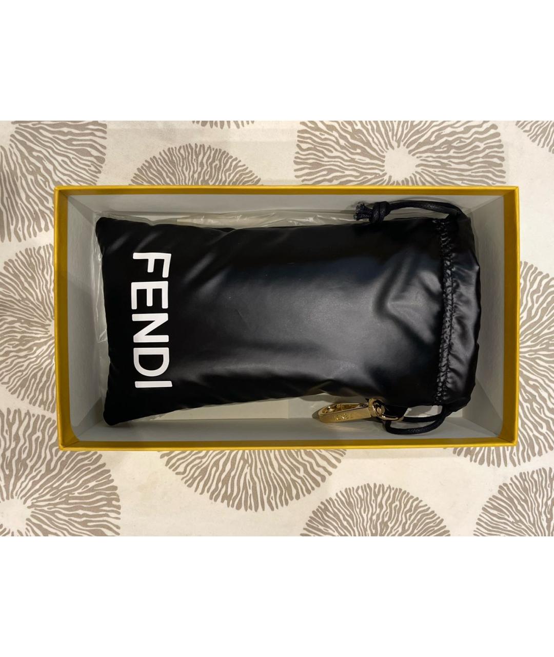 FENDI Коричневые пластиковые солнцезащитные очки, фото 4