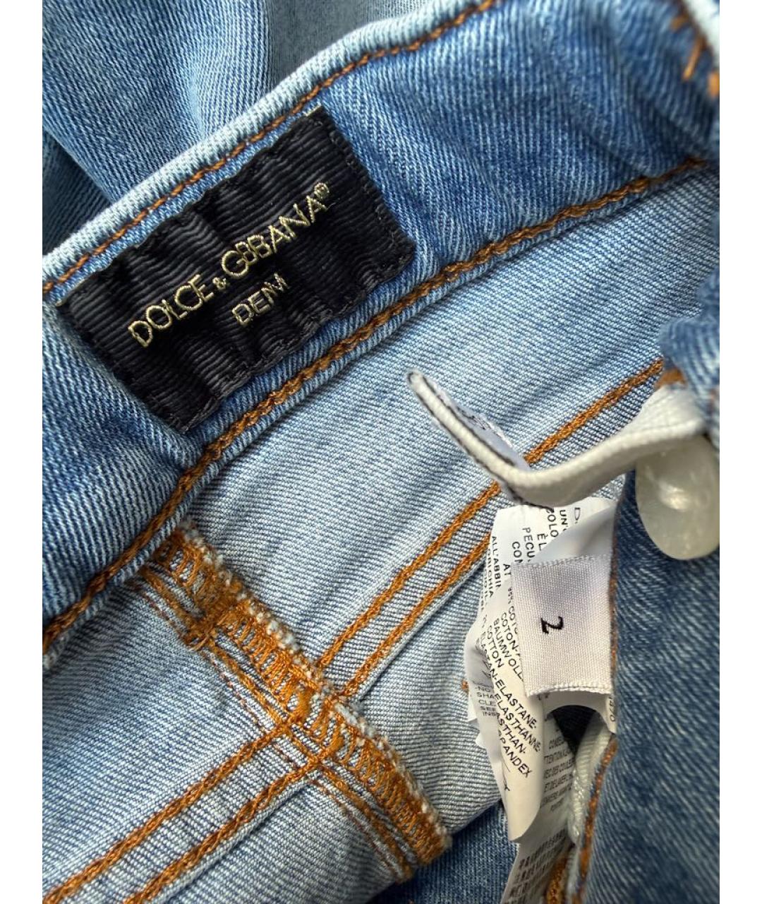 DOLCE&GABBANA Голубые деним брюки и шорты, фото 4