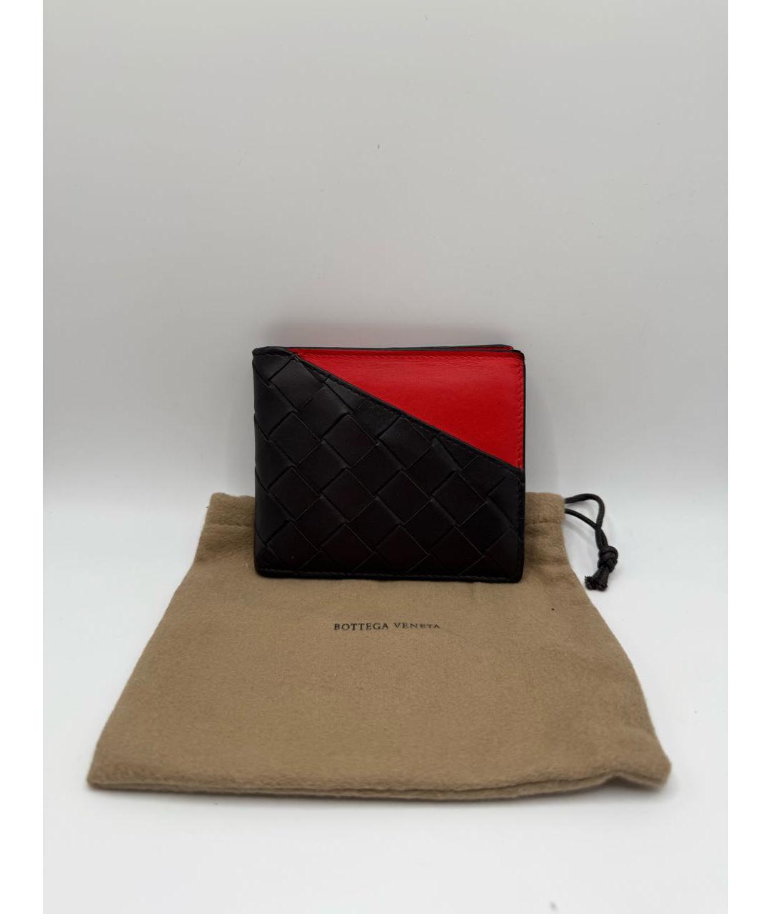 BOTTEGA VENETA Черный кожаный кошелек, фото 7