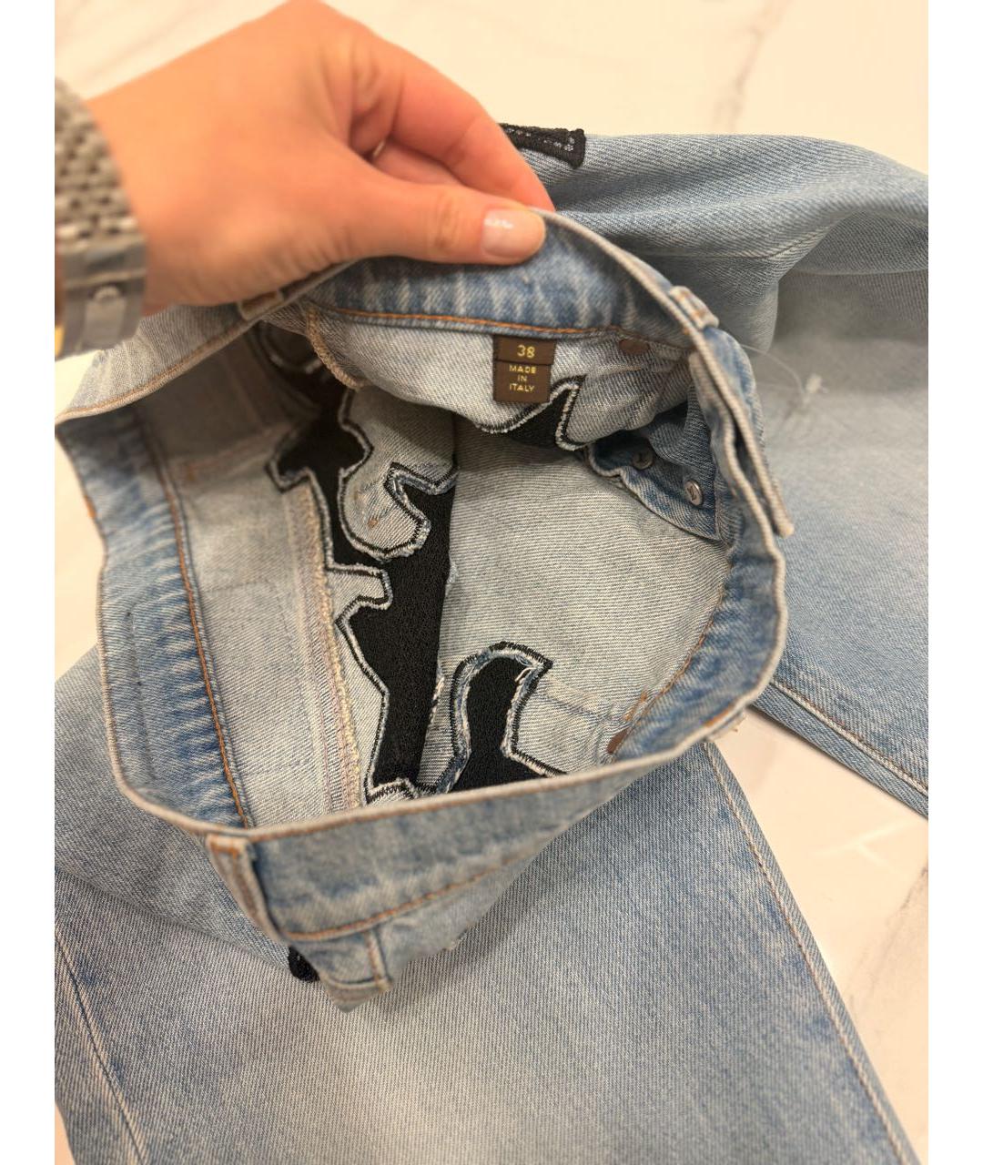 LOUIS VUITTON Голубые джинсы слим, фото 7