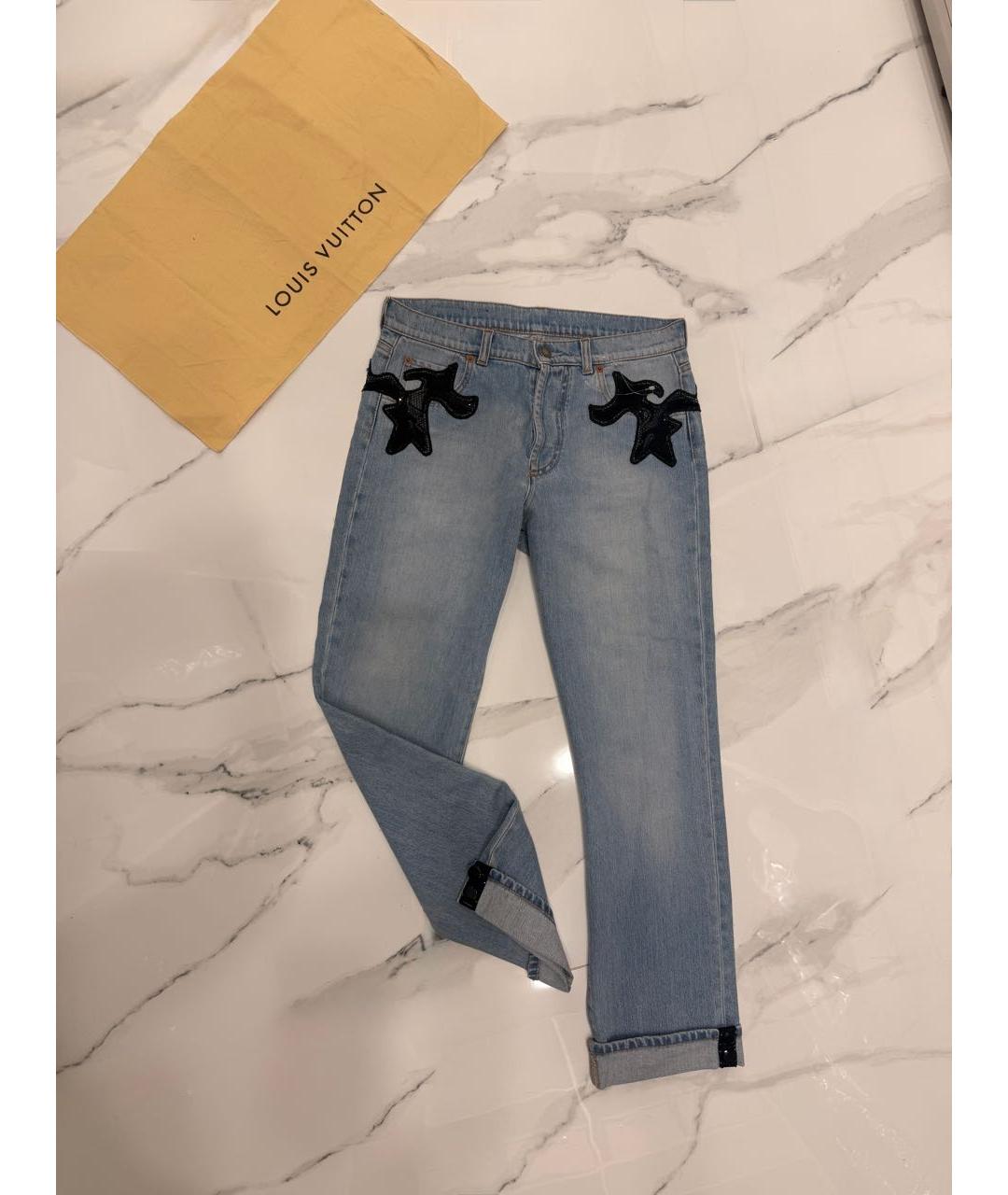 LOUIS VUITTON Голубые джинсы слим, фото 9