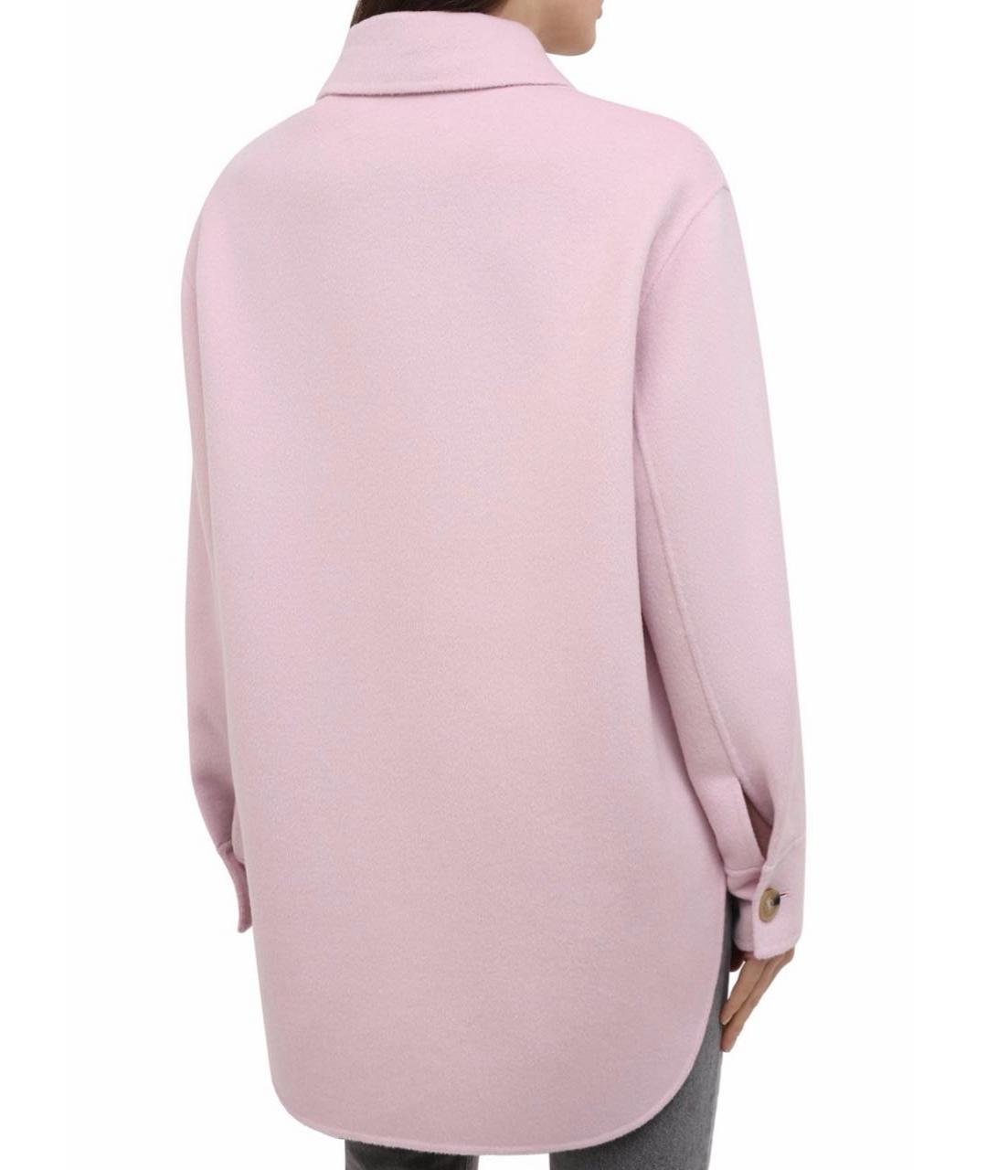 ACNE STUDIOS Розовое шерстяное пальто, фото 5